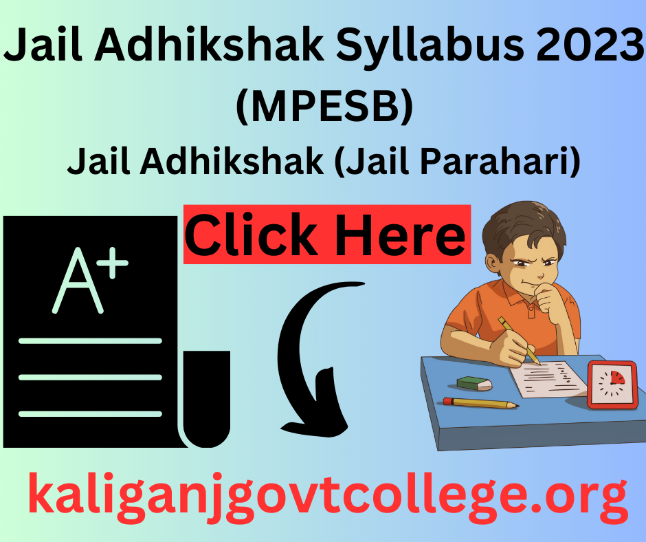 Jail Adhikshak Syllabus 2023