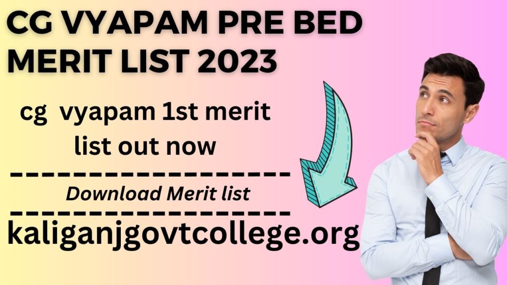 cg vyapam pre bed merit list