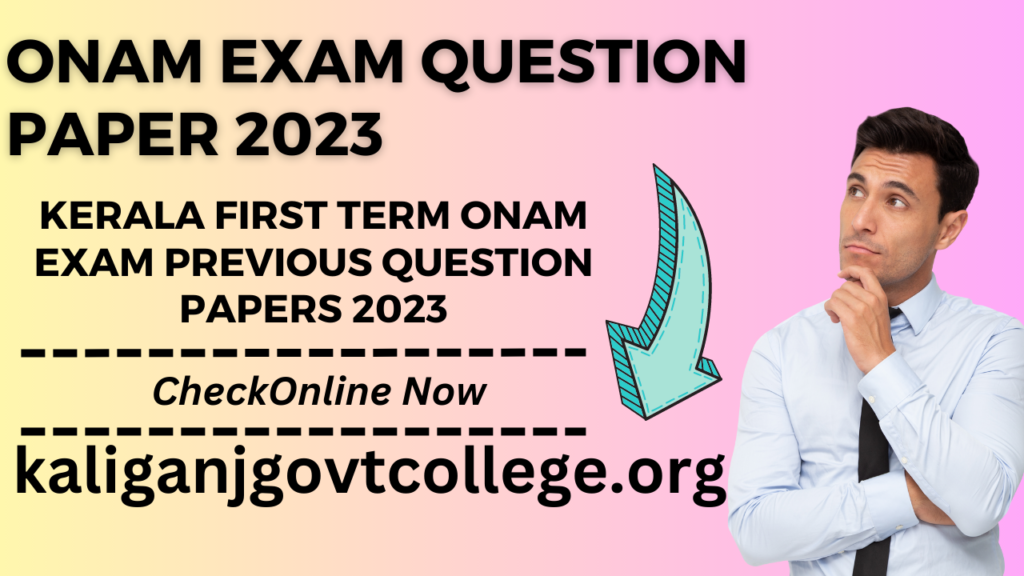 Onam Exam Question Paper 2023