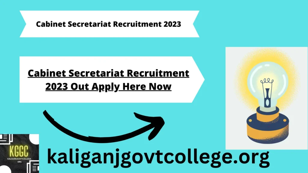 Cabinet Secretariat Recruitment 2023 Out Apply Here Now