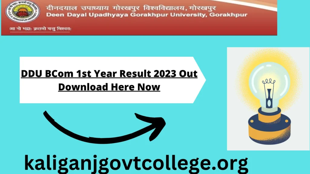 DDU BCom 1st Year Result 2023