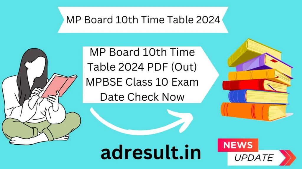 MP Board 10th Class Time Table 2024