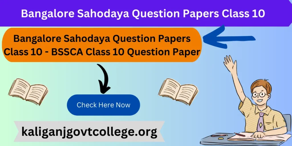 Bangalore Sahodaya Question Papers Class 10 - BSSCA Class 10 Question Paper