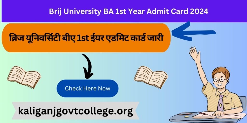 Brij University BA 2nd Year Admit Card 2024