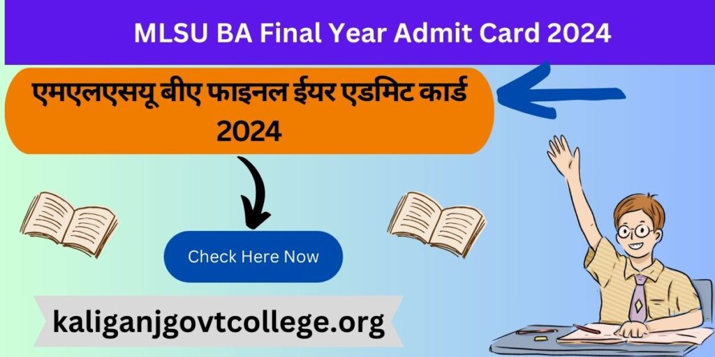 MLSU BA Final Year Admit Card 2024