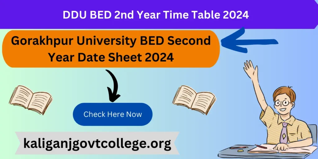 DDU BED 2nd Year Time Table 2024