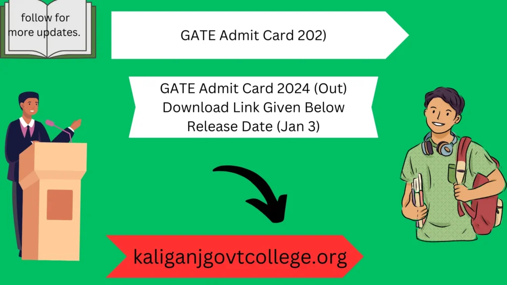 GATE Admit Card 2024 (Out) Download Link Given Below  Release Date (Jan 3)