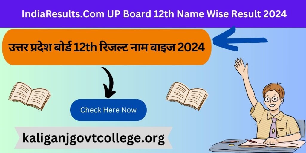 IndiaResults.Com UP Board 12th Name Wise Result 2024