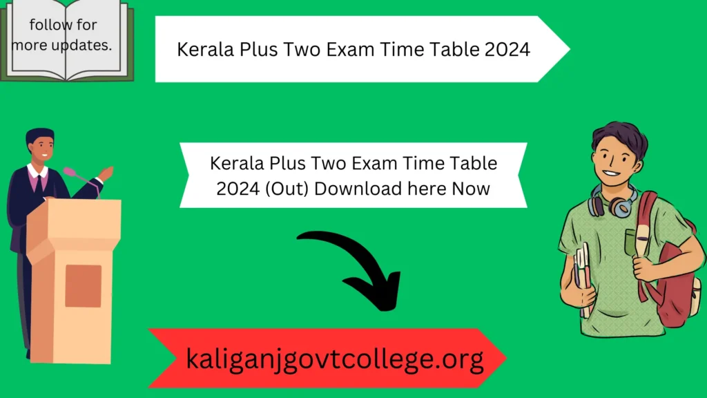 Kerala Plus Two Exam Time Table 2024