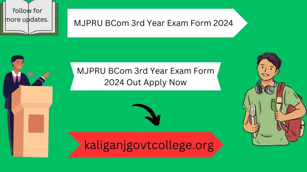 MJPRU BCom 3rd Year Exam Form 2024