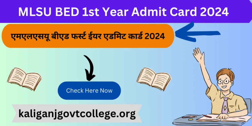 MLSU BED 1st Year Admit Card 2024