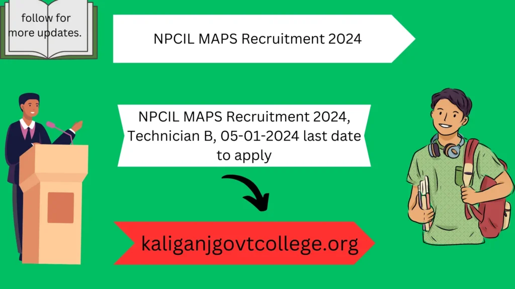 NPCIL MAPS Recruitment 2024, Technician B, 05-01-2024 last date to apply