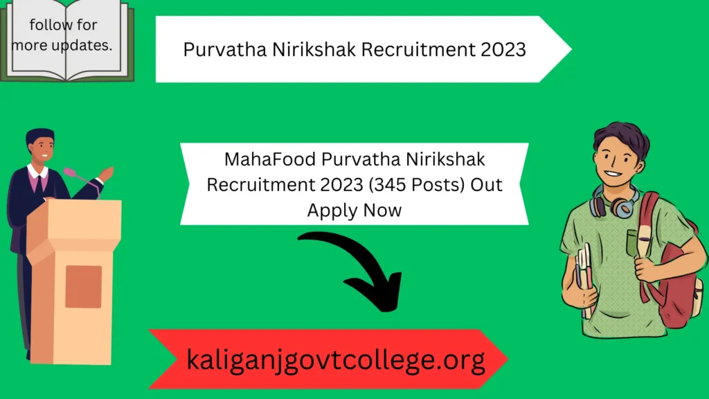 Purvatha Nirikshak Recruitment 2023 (345 Posts) Out Apply Now