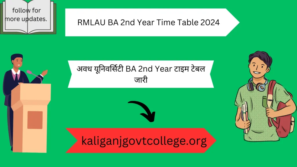 RMLAU BA 2nd Year Time Table 2024