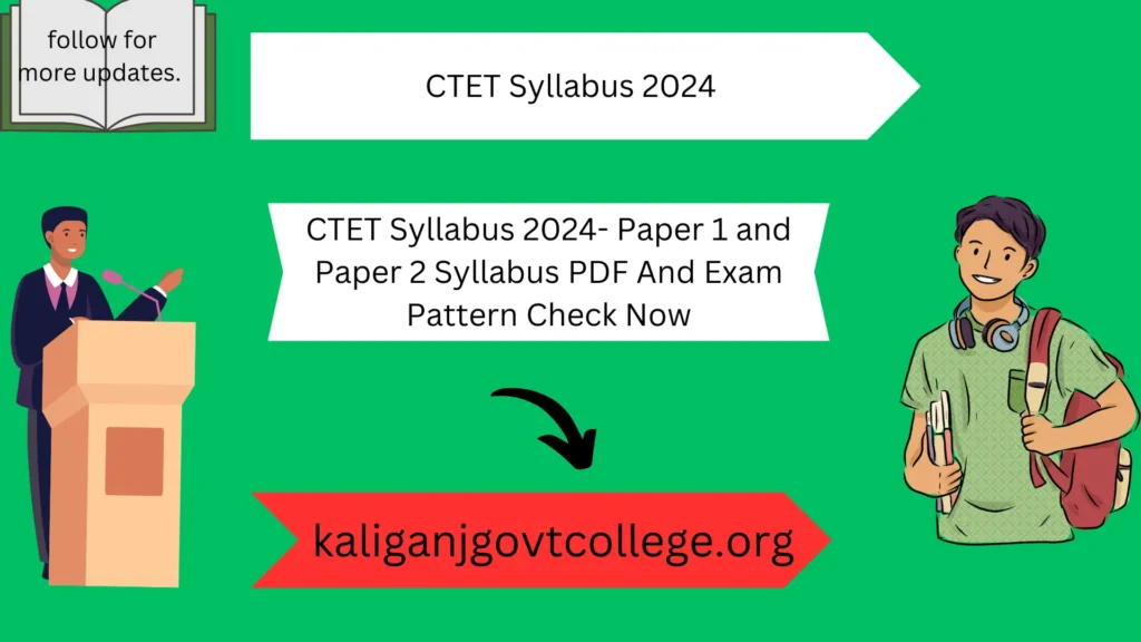 CTET Syllabus 2024- Paper 1 and Paper 2 Syllabus PDF And Exam Pattern Check Now