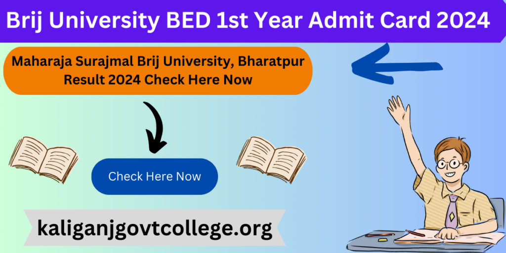 Brij University BED 1st Year Admit Card 2024