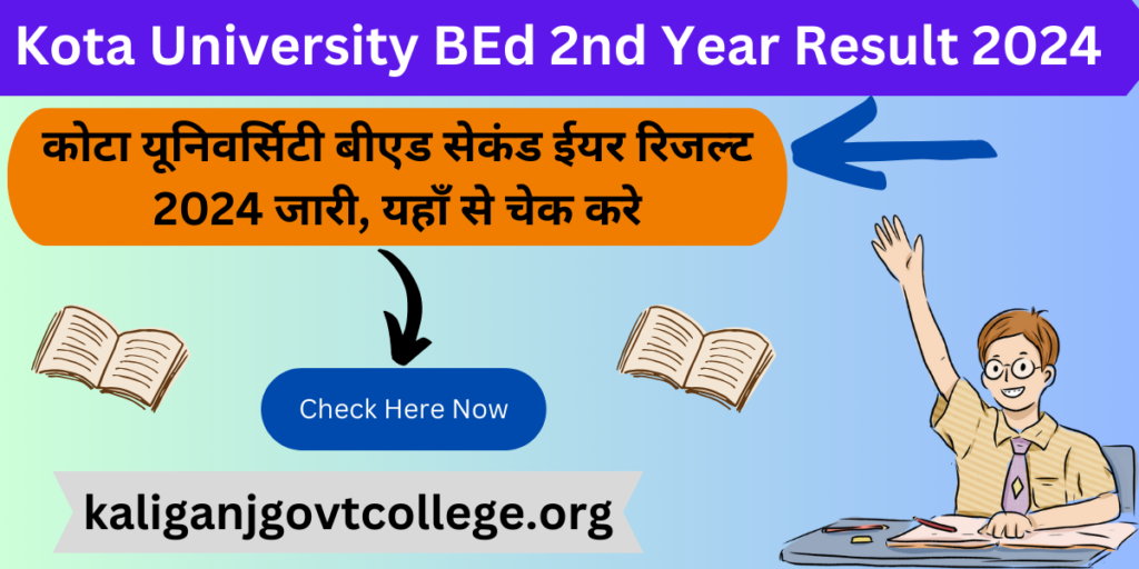 Kota University BEd 2nd Year Result 2024