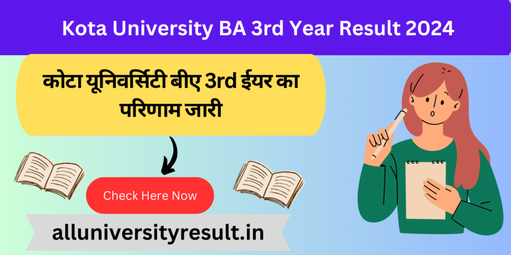 Kota University BA 3rd Year Result 2024