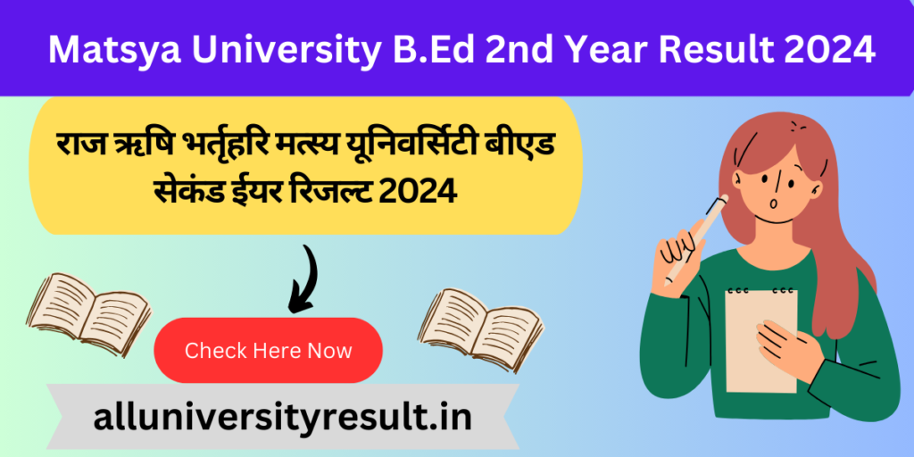 Matsya University B.Ed 2nd Year Result 2024