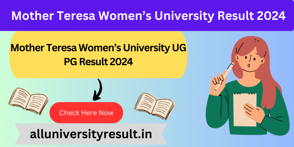 Mother Teresa Women’s University Result 2024