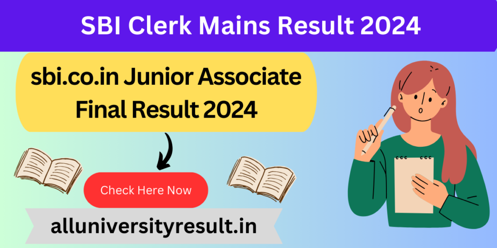 SBI Clerk Mains Result 2024