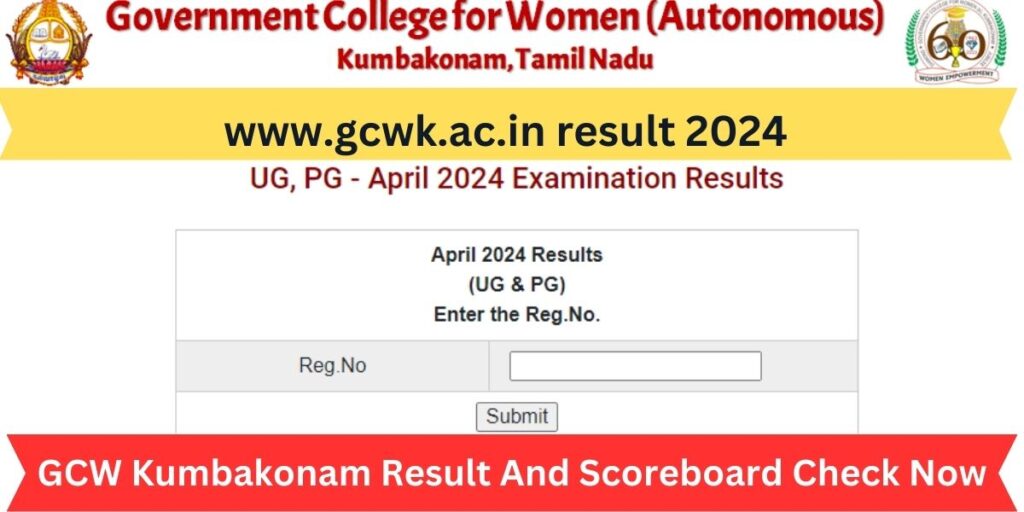 GCW Kumbakonam Result And Scoreboard Check Now